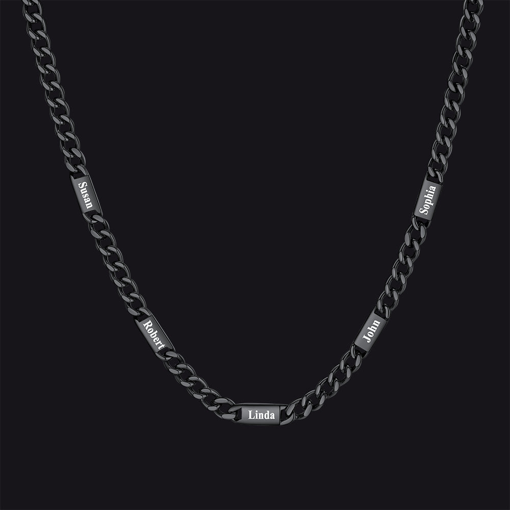 To My Engraved Name Chain Necklace, Birthday or Anniversary Gift for Him