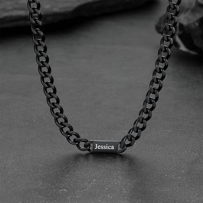 To My Engraved Name Chain Necklace, Birthday or Anniversary Gift for Him