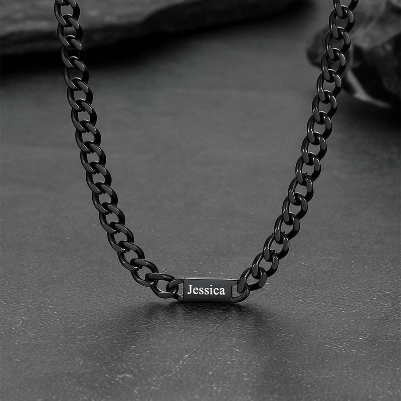 To My Engraved Name Chain Necklace, Birthday or Anniversary Gift for Him