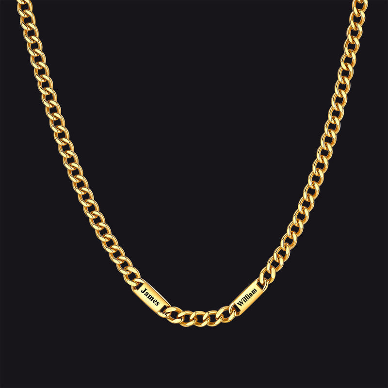 To My Engraved Name Chain Necklace, Birthday or Anniversary Gift for Him