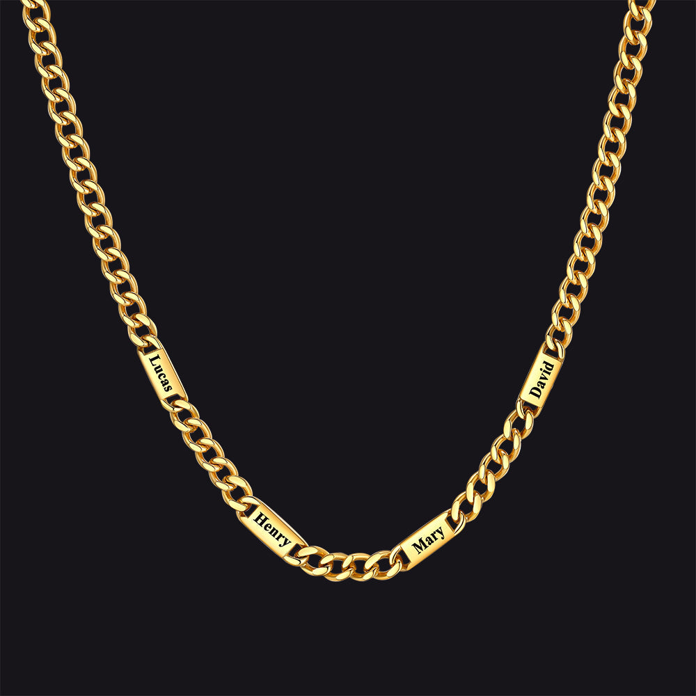 To My Engraved Name Chain Necklace, Birthday or Anniversary Gift for Him