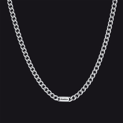 To My Engraved Name Chain Necklace, Birthday or Anniversary Gift for Him
