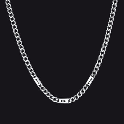 To My Engraved Name Chain Necklace, Birthday or Anniversary Gift for Him