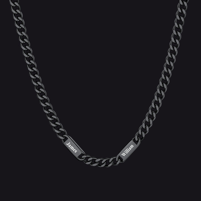 Customized Engraved Cuban Chain Name Link Necklace for