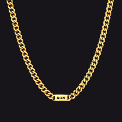 To My Engraved Name Chain Necklace, Birthday or Anniversary Gift for Him
