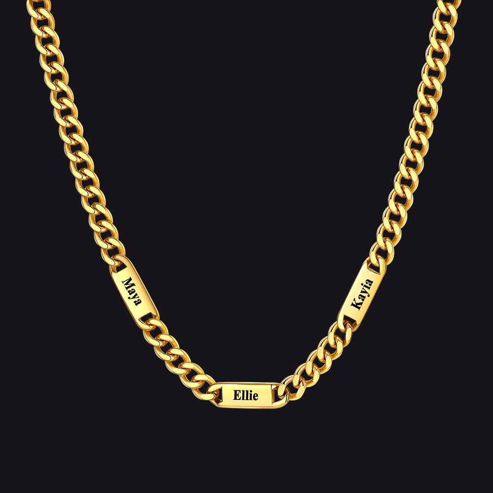 To My Engraved Name Chain Necklace, Birthday or Anniversary Gift for Him