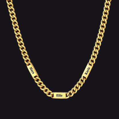 To My Engraved Name Chain Necklace, Birthday or Anniversary Gift for Him