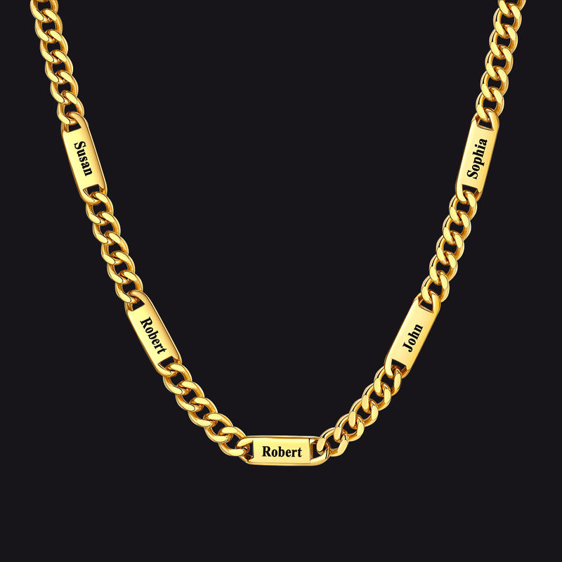 To My Engraved Name Chain Necklace, Birthday or Anniversary Gift for Him