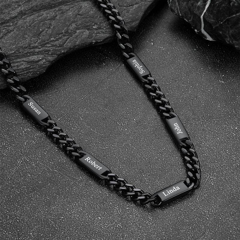 Customized Engraved Cuban Chain Name Link Necklace for
