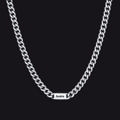 To My Engraved Name Chain Necklace, Birthday or Anniversary Gift for Him