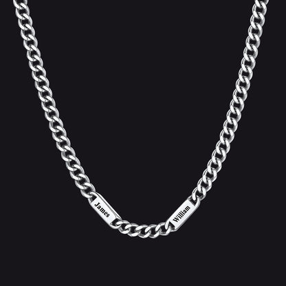To My Engraved Name Chain Necklace, Birthday or Anniversary Gift for Him