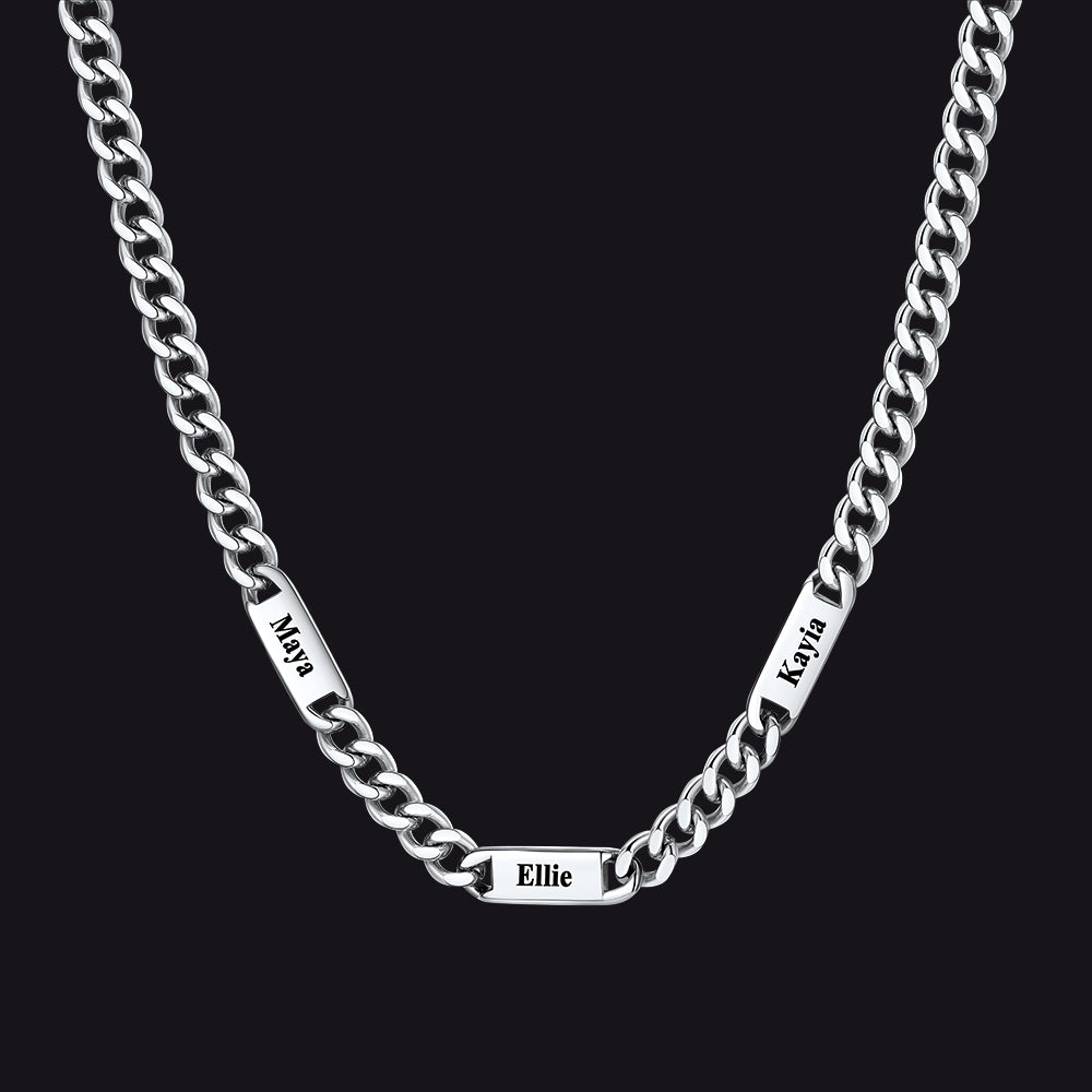 To My Engraved Name Chain Necklace, Birthday or Anniversary Gift for Him