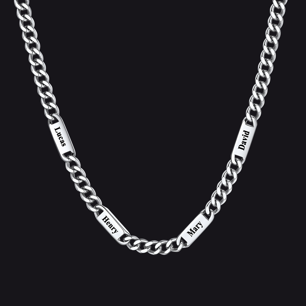 To My Engraved Name Chain Necklace, Birthday or Anniversary Gift for Him