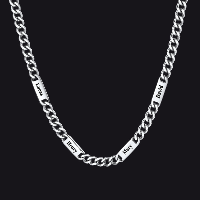 To My Engraved Name Chain Necklace, Birthday or Anniversary Gift for Him