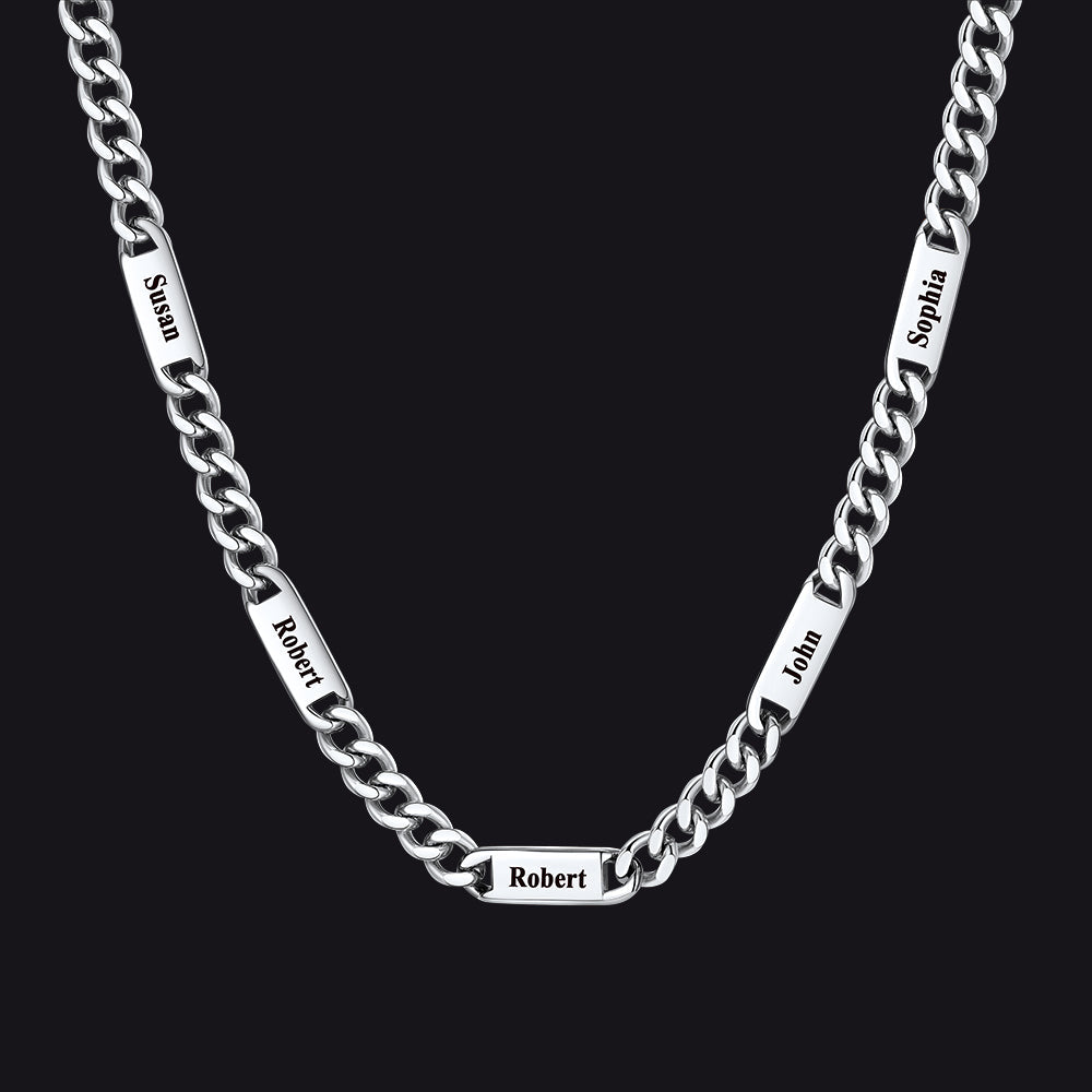 To My Engraved Name Chain Necklace, Birthday or Anniversary Gift for Him