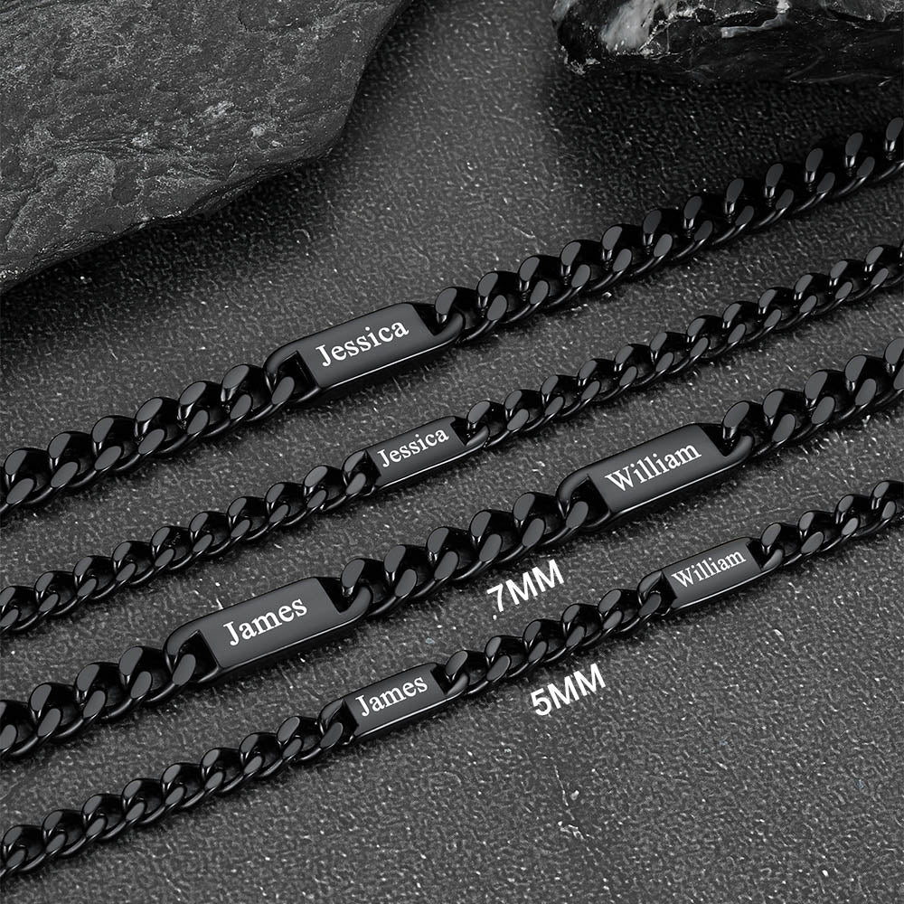 To My Engraved Name Chain Necklace, Birthday or Anniversary Gift for Him