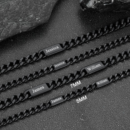 To My Engraved Name Chain Necklace, Birthday or Anniversary Gift for Him