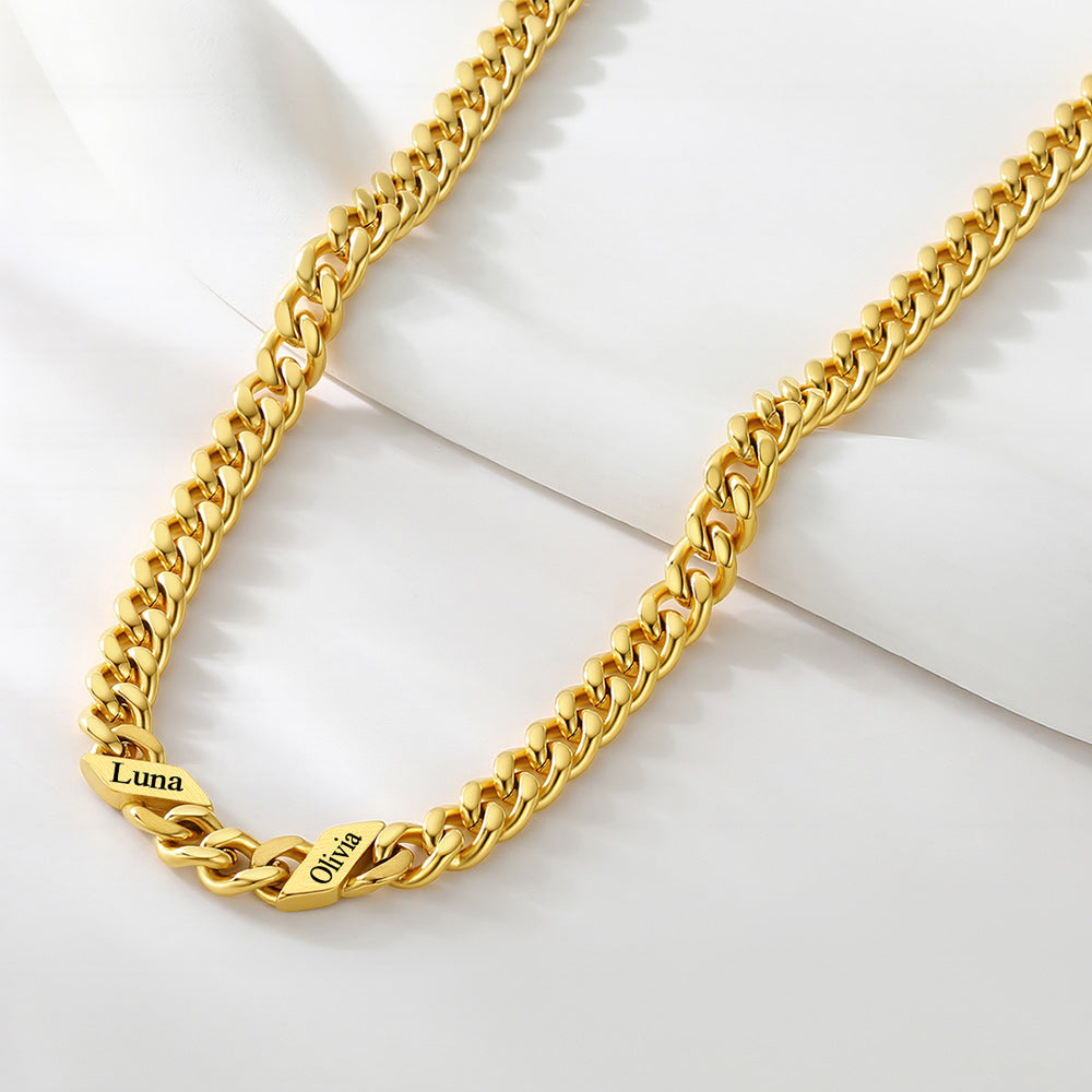 Custom Cuban Link Chains With Names Necklace for , 5/7/9mm Width