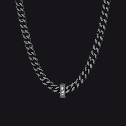 Custom Multi Charm Name Cuban Link Chain Necklace for Father Gift