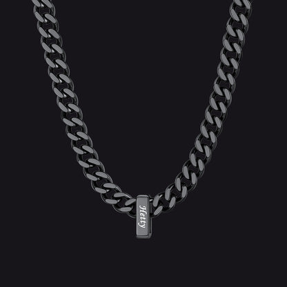 Custom Multi Charm Name Cuban Link Chain Necklace for Father Gift