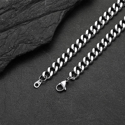 Custom Multi Charm Name Cuban Link Chain Necklace for Father Gift