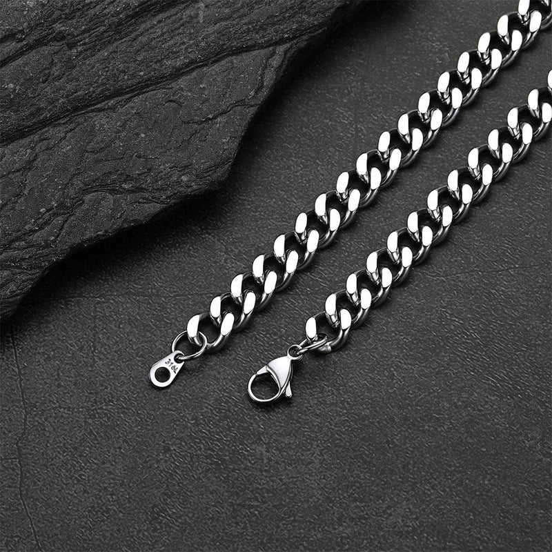 Custom Multi Charm Name Cuban Link Chain Necklace for Father Gift
