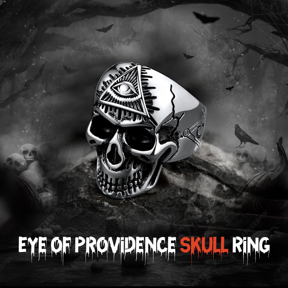 Eye of Providence Skull Ring for