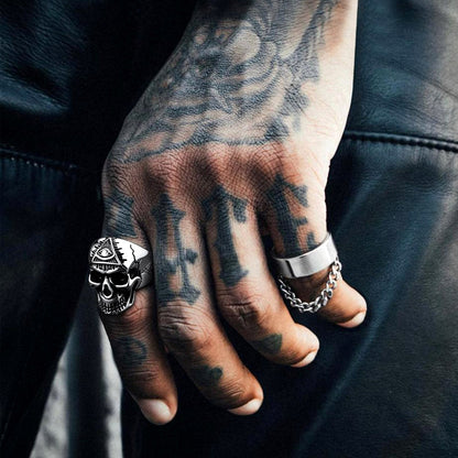 Eye of Providence Skull Ring for