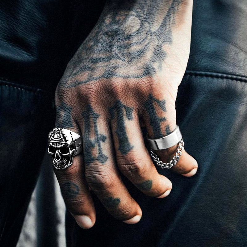 Eye of Providence Skull Ring for