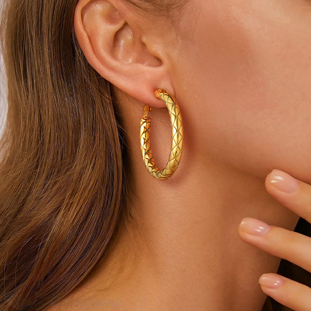 30/40/60/80mm Simple Oversized Hoops Earrings for
