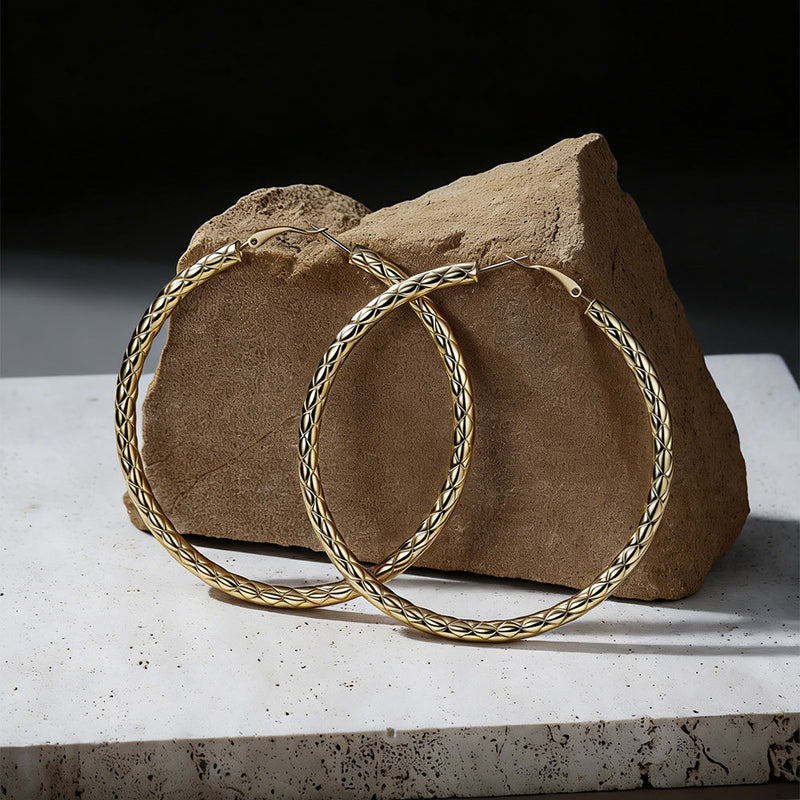 30/40/60/80mm Simple Oversized Hoops Earrings for
