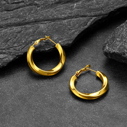 Thick Hoops Loop Earrings for 30/40/60/80mm