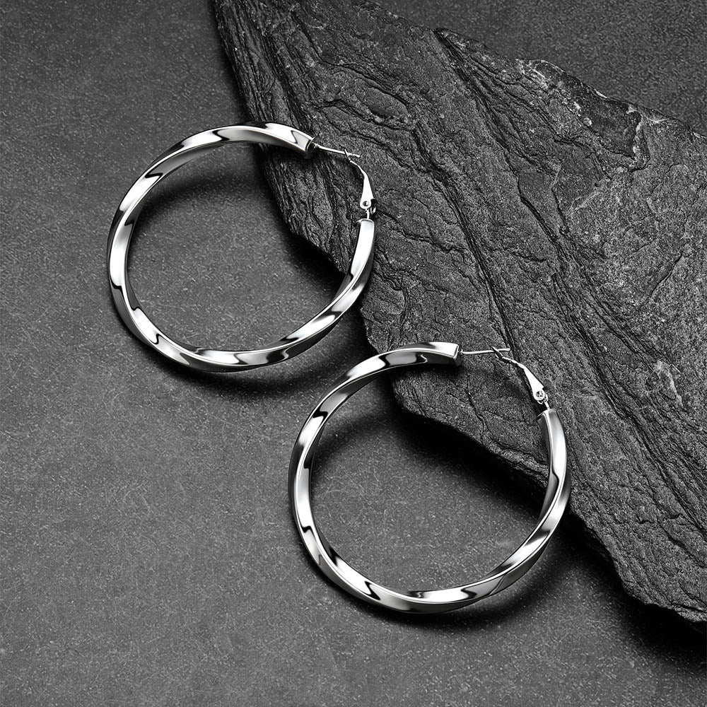 Thick Hoops Loop Earrings for 30/40/60/80mm
