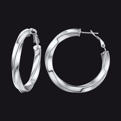 Thick Hoops Loop Earrings for 30/40/60/80mm
