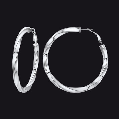 Thick Hoops Loop Earrings for 30/40/60/80mm