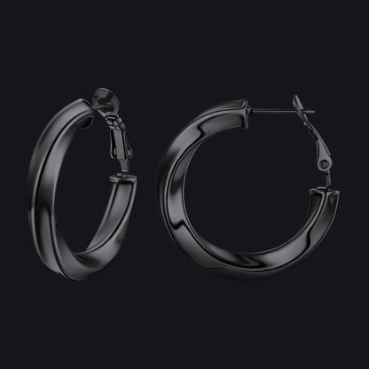 Thick Hoops Loop Earrings for 30/40/60/80mm