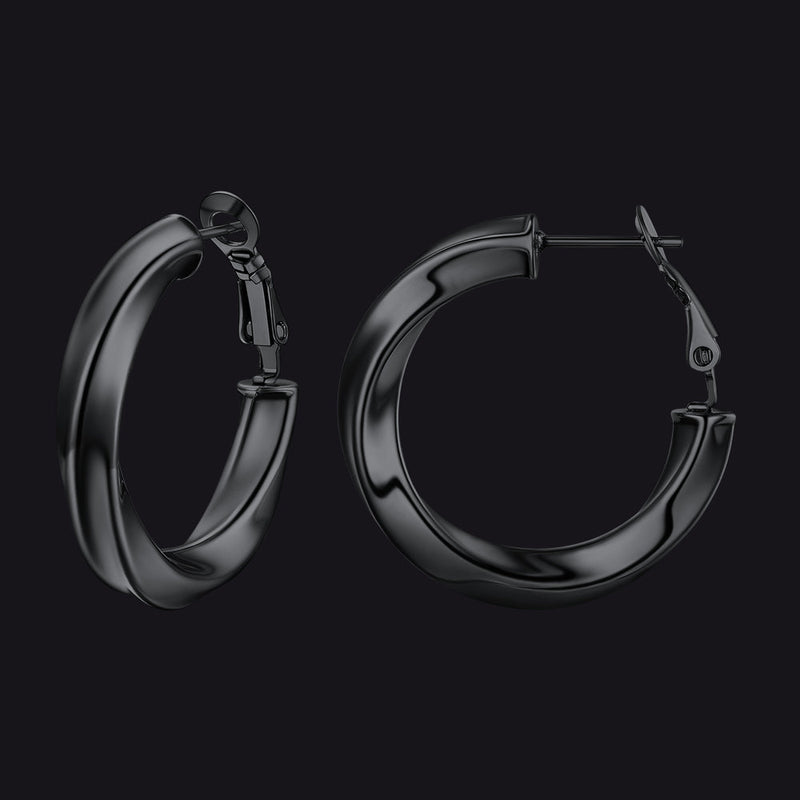Thick Hoops Loop Earrings for 30/40/60/80mm