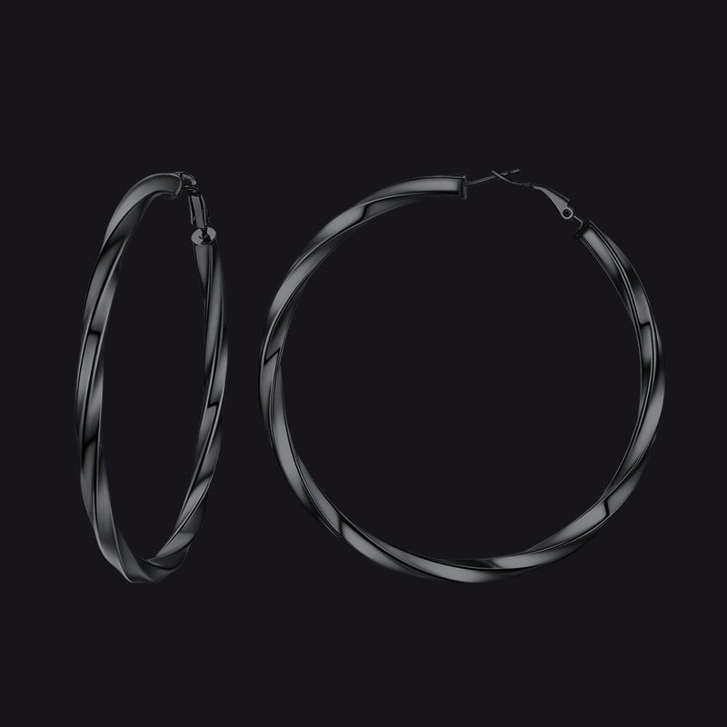 Thick Hoops Loop Earrings for 30/40/60/80mm