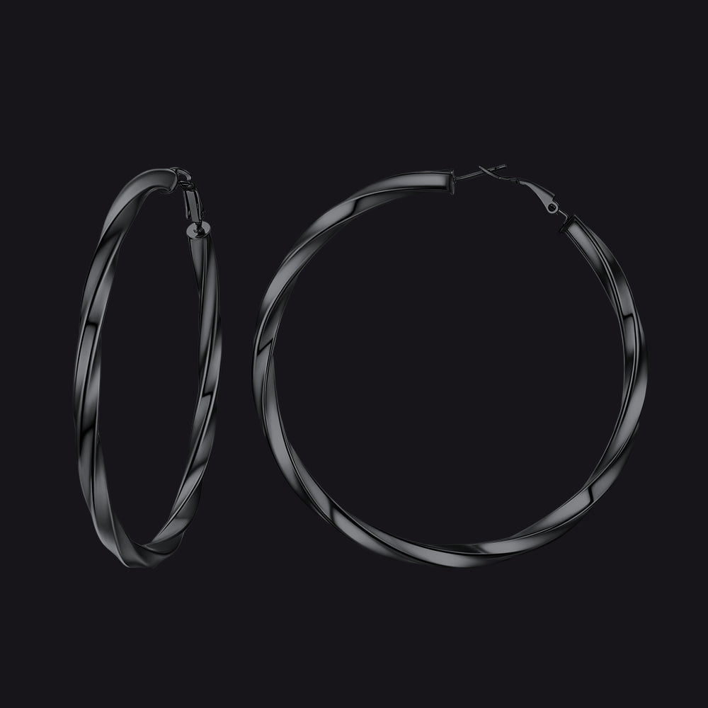 Thick Hoops Loop Earrings for 30/40/60/80mm