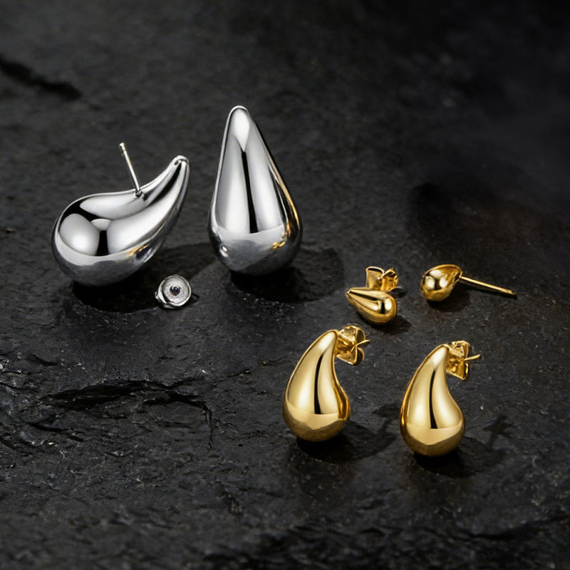 Water Droplets Stud Earrings for 10/20/30mm