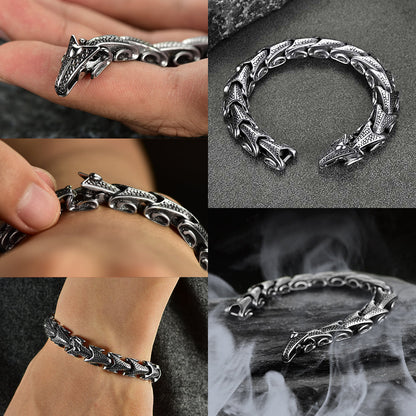 Chunky Dragon Chain Bracelet for in Stainless Steel