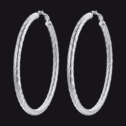 30/40/60/80mm Simple Oversized Hoops Earrings for