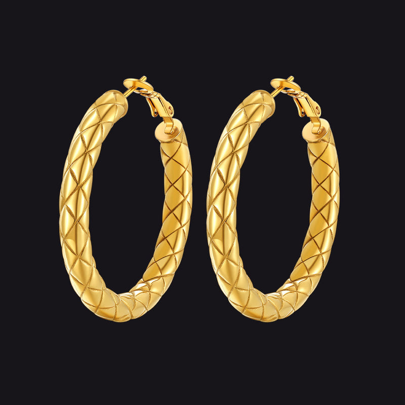 30/40/60/80mm Simple Oversized Hoops Earrings for
