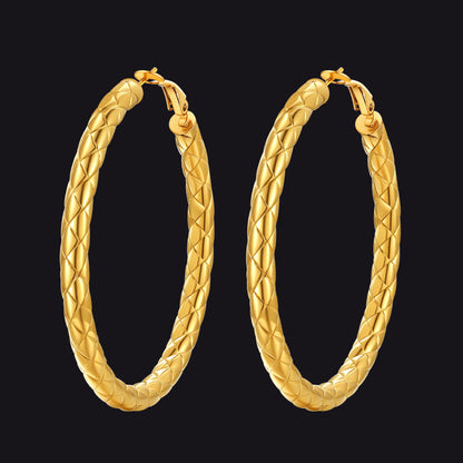 30/40/60/80mm Simple Oversized Hoops Earrings for