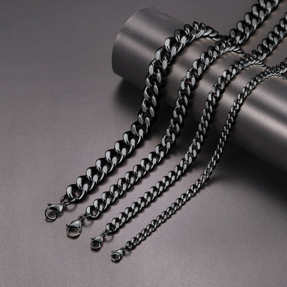 Sturdy Cuban Chain Necklace for 5/7/9/12mm Width