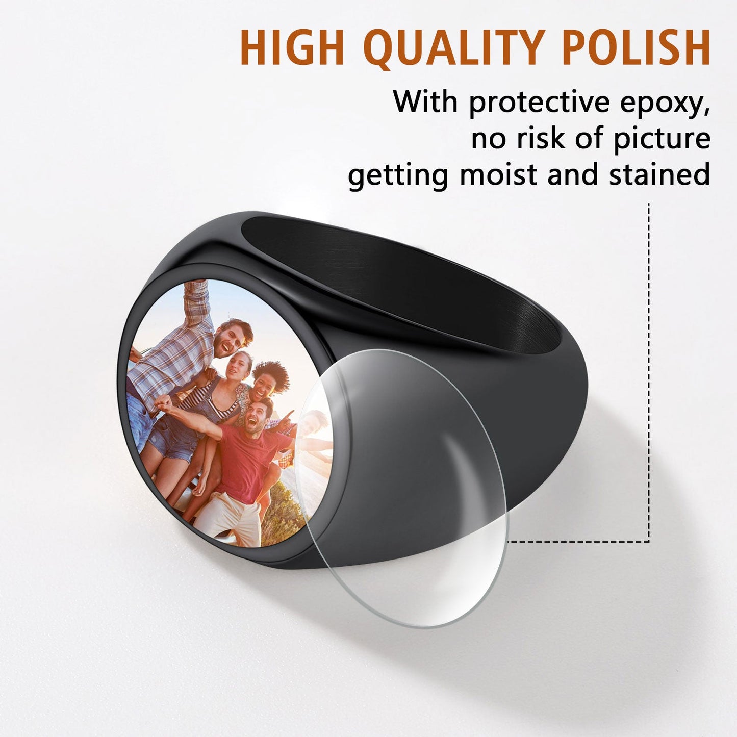 Personalized Photo Ring Memorial Gift for
