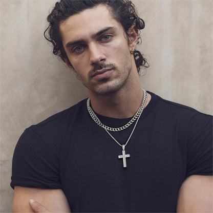 Diamond Cross Pendant Necklace for