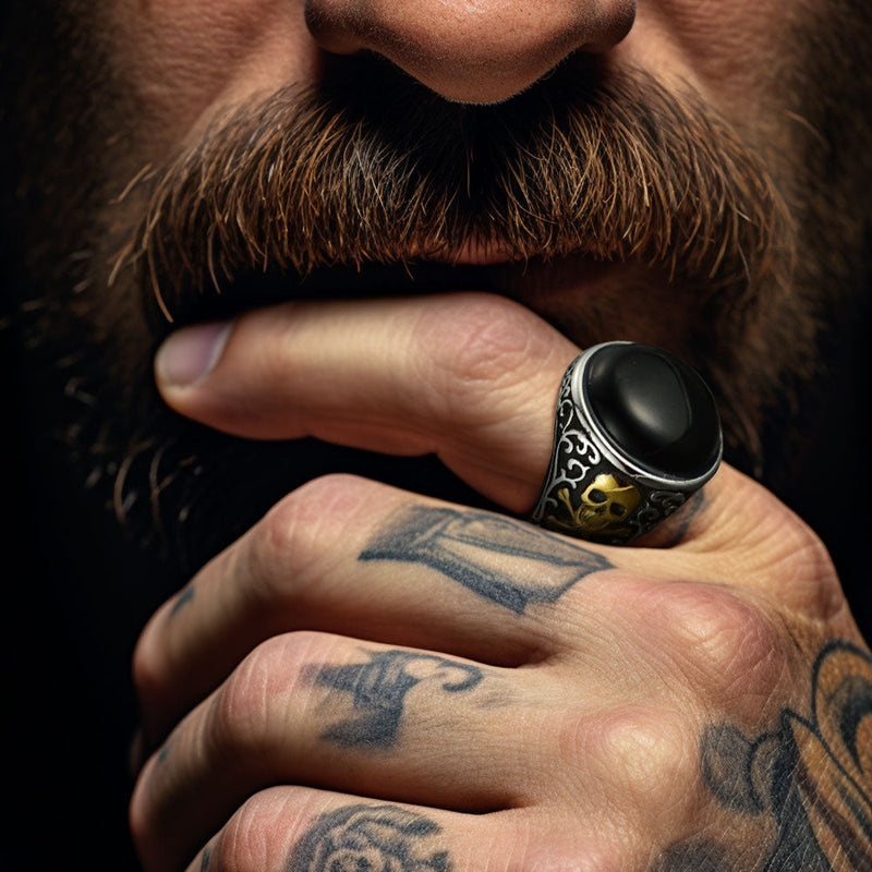 Masonic Black Onyx Ring for Father