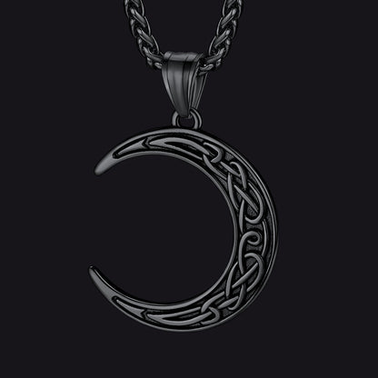 Flash Celtic Crescent Moon Necklace for /