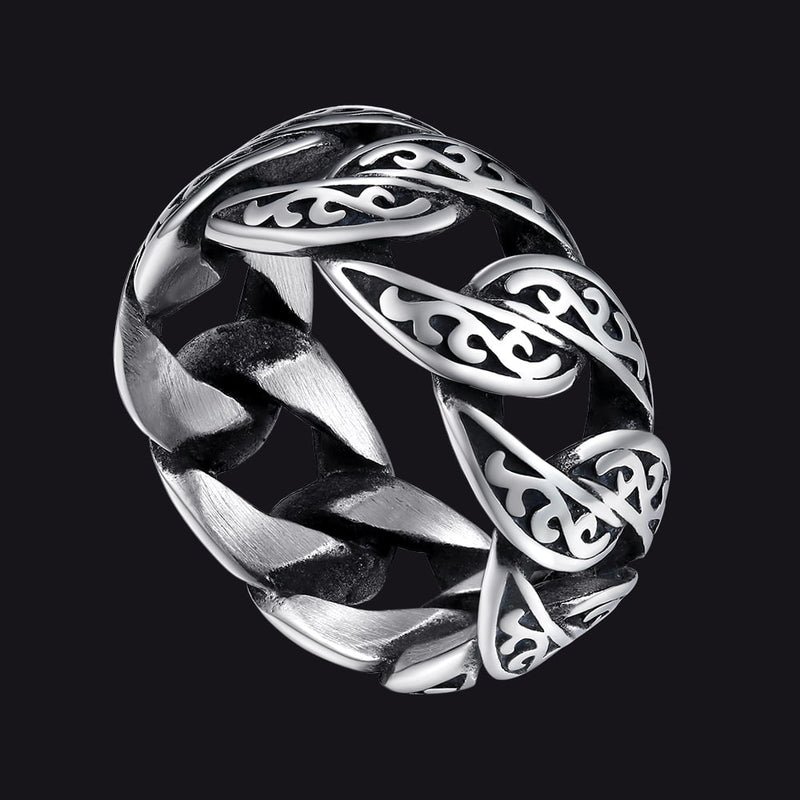 Celtic Cuban Chain Ring for Stainless Steel